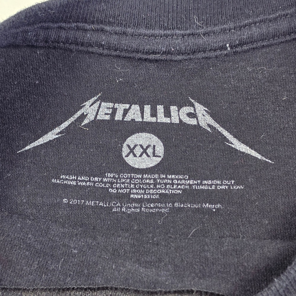 Metallica T-Shirt Mens XXL Black Excellent And Justice For All Graphic Tee 2017 - Picture 3 of 6